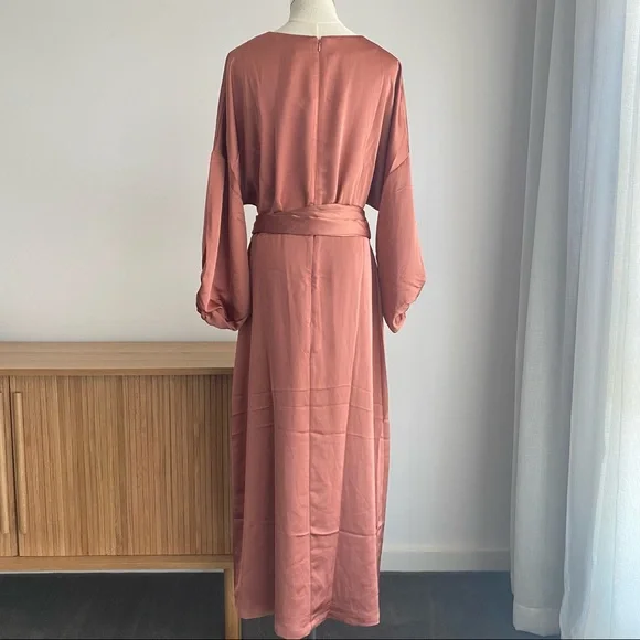 H&M | MAXI DRESS | BURNT ORANGE | SIZE 18 - Picture 7 of 13